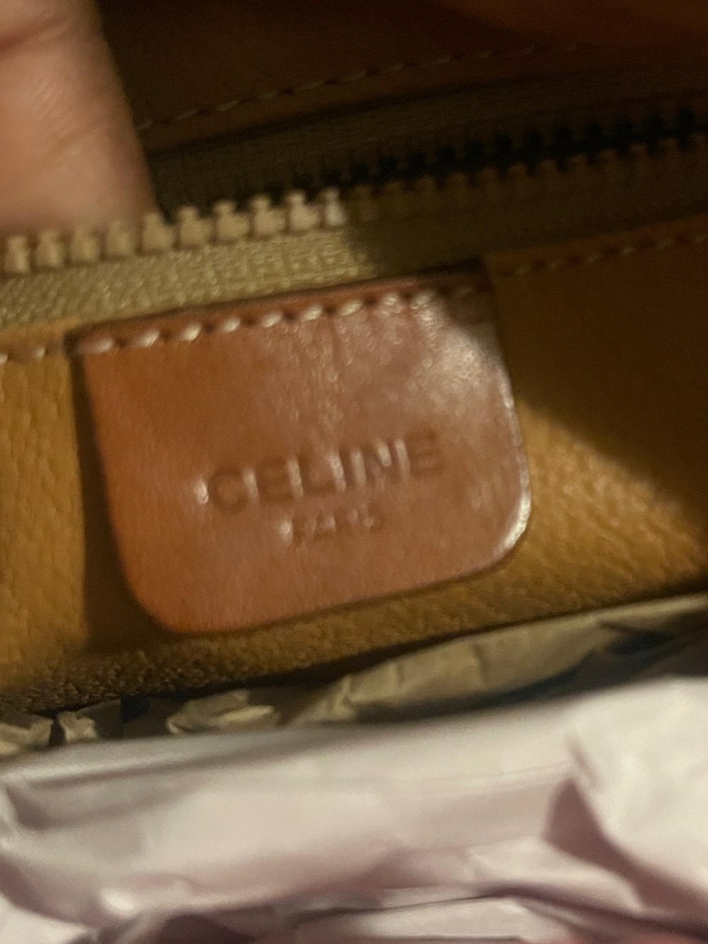 Authentic Vintage Celine Macadam Clutch Wristlet/ Zip closure & Front zip pocket - Picture 17 of 17